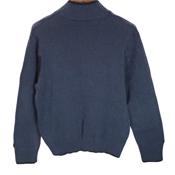 Chicago Bears NFL Pro Line Mens XL 1/4 Zip Sweater Long Sleeve Blue Pockets Logo - Picture 2 of 12